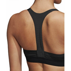 All Me 3 Stripes Womens Sports Bra - Black