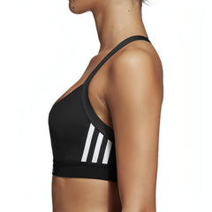 All Me 3 Stripes Womens Sports Bra - Black