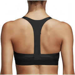 All Me 3 Stripes Womens Sports Bra - Black