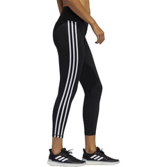 Believe This 2.0 3 Stripes High Rise Womens 7/8 Training Tights - Black