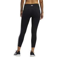Believe This 2.0 3 Stripes High Rise Womens 7/8 Training Tights - Black
