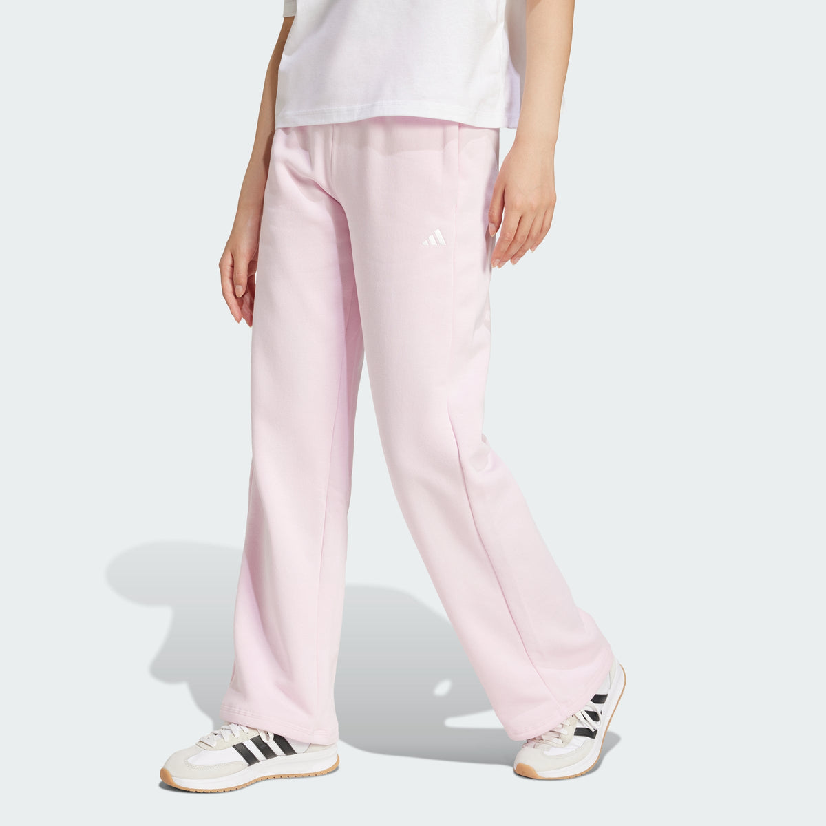 Women's Essentials Small Logo Feel Cozy Open-Hem Pants
