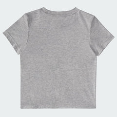 Kids' Two Piece Short Sleeve Cotton Heather Tee and Elastic Waistband Logo Shorts Set