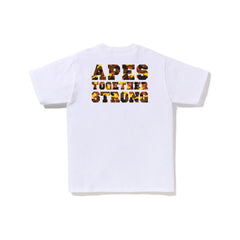 BAPE 1st Camo College Ats Tee 'White/ Orange'