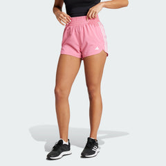 Women's Pacer Training 3 Stripes Woven High Rise Shorts