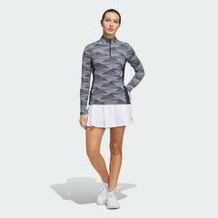 Women's Ultimate365 Printed Quarter-Zip Mock Polo Shirt