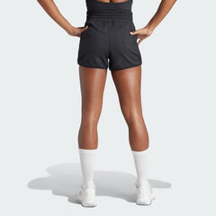 Women's Pacer All Gym Seasonal Rib High Rise Tonal 3 Stripes Shorts