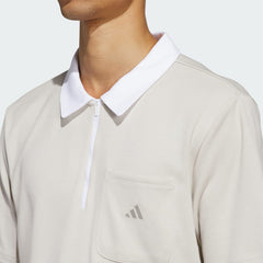 Men's Quarter Zip Polo Shirt