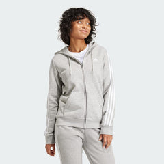 Women's Fleece 3 Stripes Full Zip Hoodie