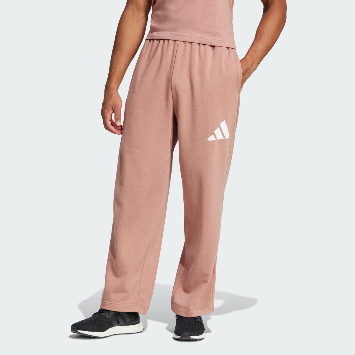 Men's Essentials Wide Leg 3 Bar Logo Pants