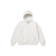 Supreme x MM6 Maison Margiela Box Logo Zip Up Hooded Sweatshirt 'White' (2026)